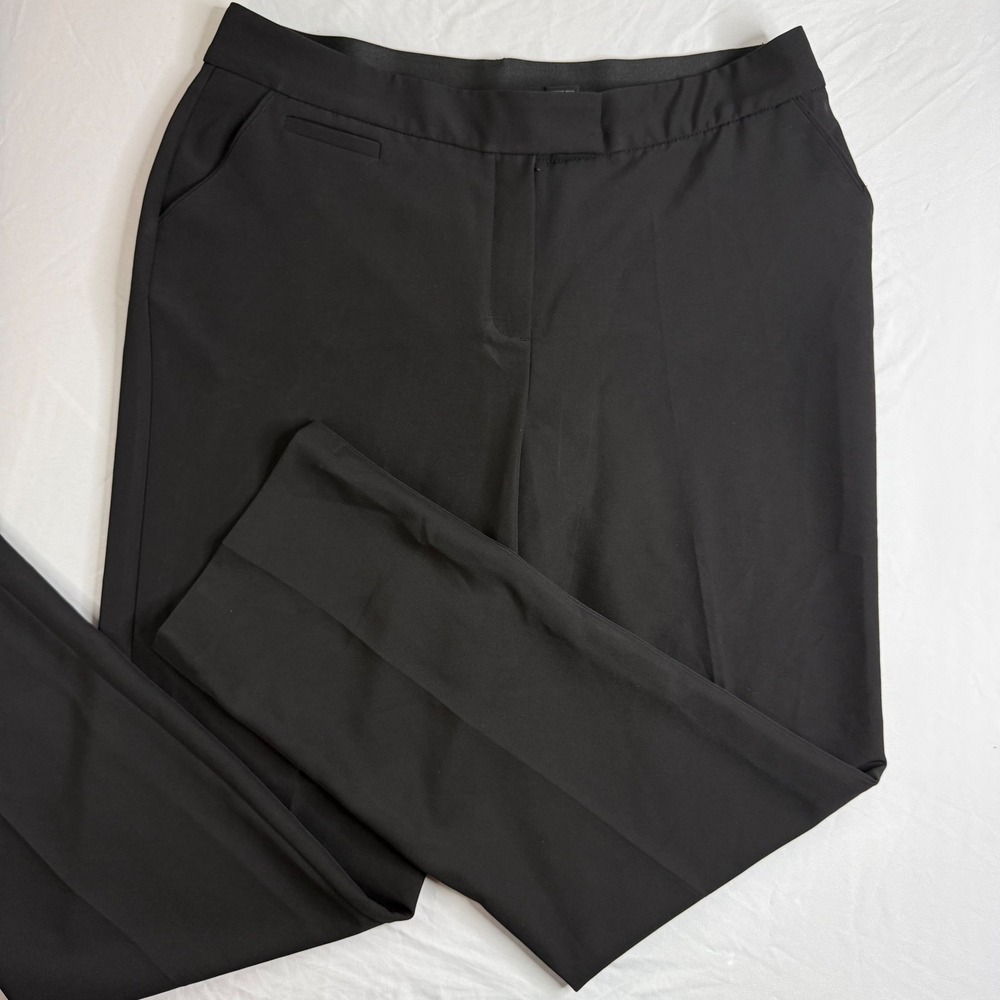 Investments Womens Black Stretch Dress Pants Trousers Size 16L Long Workwear